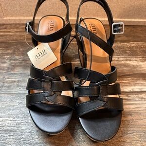 Ana Black Strappy Sandals